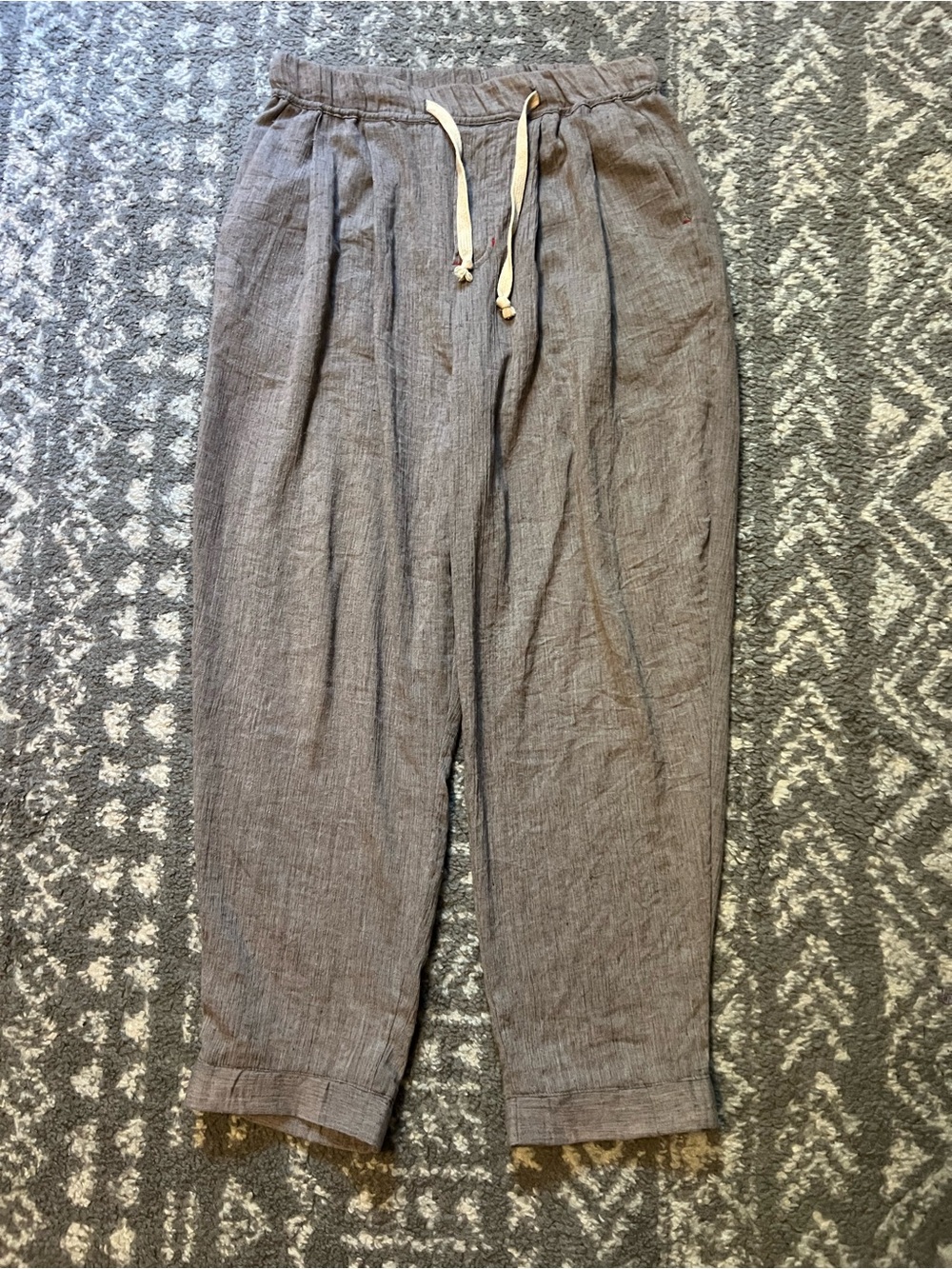 Hemp/cotton Relaxed Drawstring Women’s Joggers size XL with pockets (Y100)
